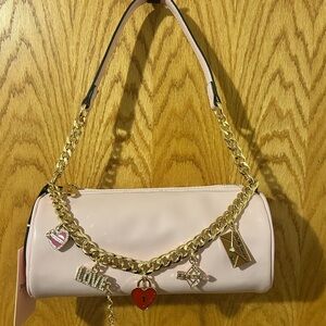 Juicy Couture Blush Pink Shoulder Bag with Gold Chain